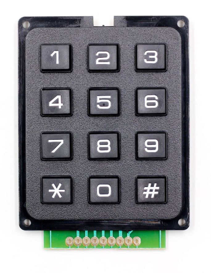 Keypad module 16 knoppen 3x4 zwart 02